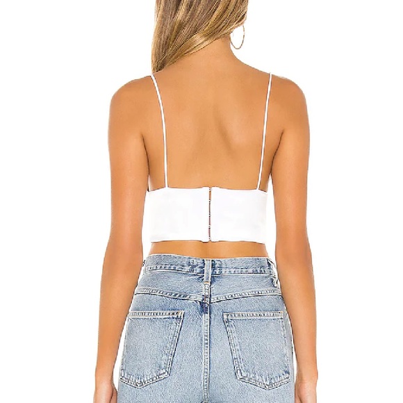 Superdown - Gene Satin Top in White - Picture 3 of 4